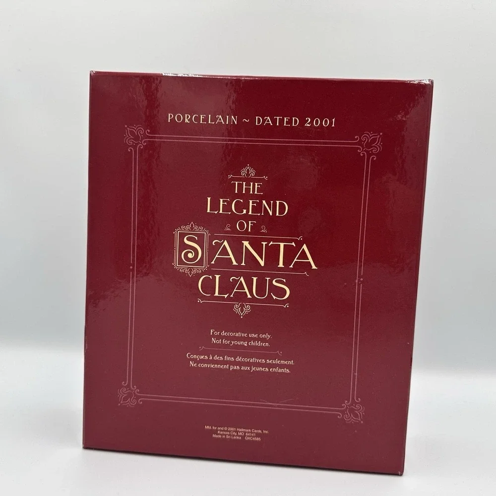 Vintage 2001 Hallmark‎ Legend Of Santa Claus Porcelain Ornaments Set Of 5 Xmas